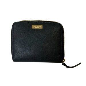 Kate Spade Compact Black Zip-Around Wallet